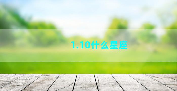 1.10什么星座