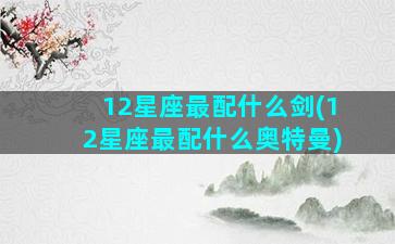 12星座最配什么剑(12星座最配什么奥特曼)