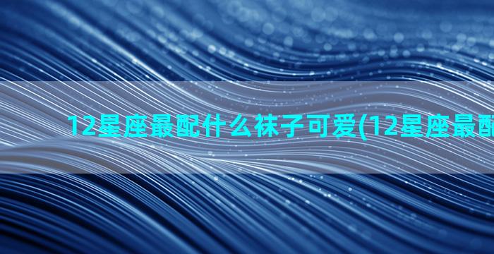 12星座最配什么袜子可爱(12星座最配什么车)