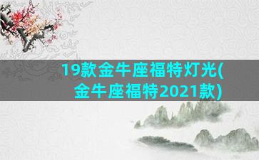 19款金牛座福特灯光(金牛座福特2021款)