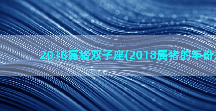 2018属猪双子座(2018属猪的年份及年龄)