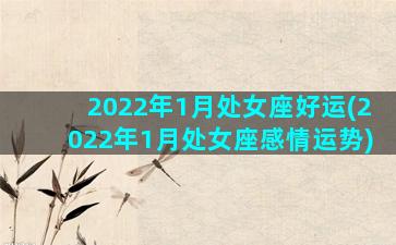 2022年1月处女座好运(2022年1月处女座感情运势)