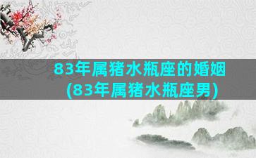 83年属猪水瓶座的婚姻(83年属猪水瓶座男)