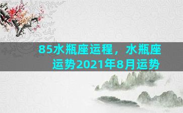 85水瓶座运程，水瓶座运势2021年8月运势