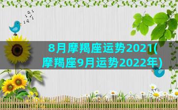 8月摩羯座运势2021(摩羯座9月运势2022年)