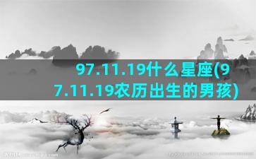 97.11.19什么星座(97.11.19农历出生的男孩)