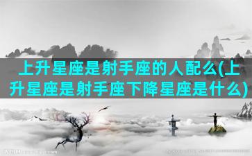 上升星座是射手座的人配么(上升星座是射手座下降星座是什么)