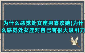 为什么感觉处女座男喜欢她(为什么感觉处女座对自己有很大吸引力)