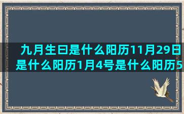 九月生曰是什么阳历11月29日是什么阳历1月4号是什么阳历5月27日是什么哪个星座最好排名第一(九月生八败是什么意思)