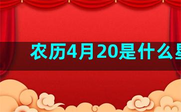 农历4月20是什么星座