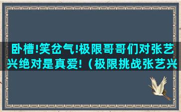 卧槽!笑岔气!极限哥哥们对张艺兴绝对是真爱!（极限挑战张艺兴被路人说像张艺兴是哪一期）