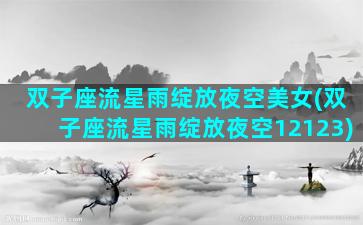 双子座流星雨绽放夜空美女(双子座流星雨绽放夜空12123)