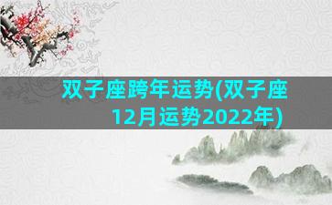 双子座跨年运势(双子座12月运势2022年)