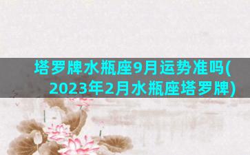 塔罗牌水瓶座9月运势准吗(2023年2月水瓶座塔罗牌)