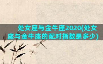 处女座与金牛座2020(处女座与金牛座的配对指数是多少)