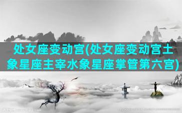 处女座变动宫(处女座变动宫土象星座主宰水象星座掌管第六宫)