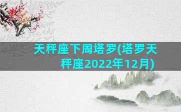 天秤座下周塔罗(塔罗天秤座2022年12月)