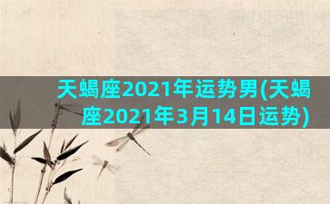 天蝎座2021年运势男(天蝎座2021年3月14日运势)