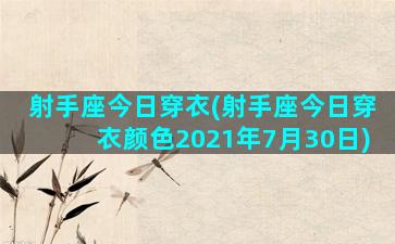 射手座今日穿衣(射手座今日穿衣颜色2021年7月30日)