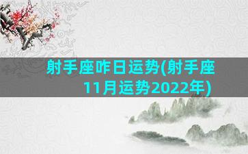 射手座咋日运势(射手座11月运势2022年)