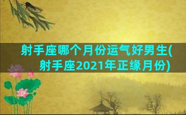 射手座哪个月份运气好男生(射手座2021年正缘月份)