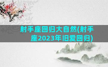 射手座回归大自然(射手座2023年旧爱回归)