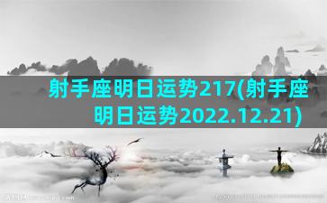 射手座明日运势217(射手座明日运势2022.12.21)