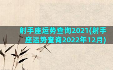 射手座运势查询2021(射手座运势查询2022年12月)