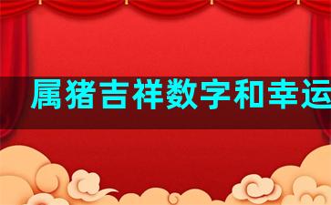 属猪吉祥数字和幸运数字