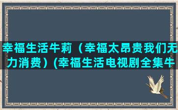 幸福生活牛莉（幸福太昂贵我们无力消费）(幸福生活电视剧全集牛莉)