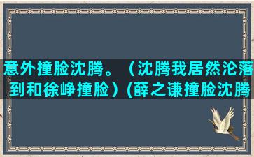 意外撞脸沈腾。（沈腾我居然沦落到和徐峥撞脸）(薛之谦撞脸沈腾)