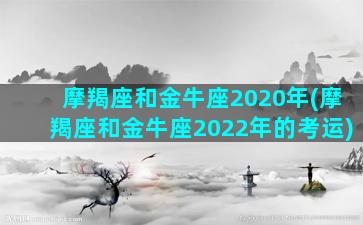 摩羯座和金牛座2020年(摩羯座和金牛座2022年的考运)