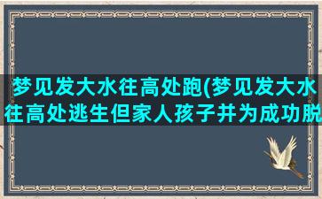 梦见发大水往高处跑(梦见发大水往高处逃生但家人孩子并为成功脱逃)