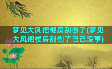 梦见大风把楼房刮倒了(梦见大风把楼房刮倒了自己没事)