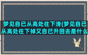 梦见自已从高处往下滑(梦见自已从高处往下掉又自已升回去是什么意思)