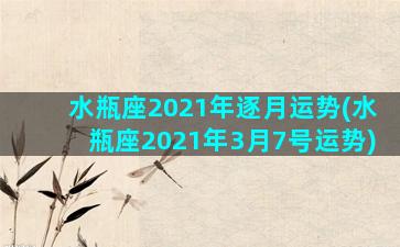 水瓶座2021年逐月运势(水瓶座2021年3月7号运势)