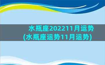 水瓶座202211月运势(水瓶座运势11月运势)