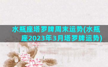 水瓶座塔罗牌周末运势(水瓶座2023年3月塔罗牌运势)