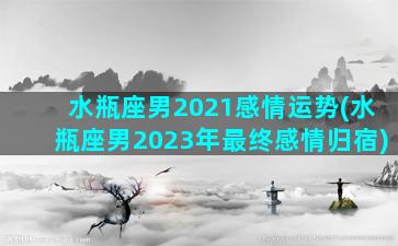 水瓶座男2021感情运势(水瓶座男2023年最终感情归宿)