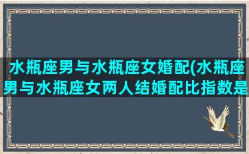 水瓶座男与水瓶座女婚配(水瓶座男与水瓶座女两人结婚配比指数是多少)