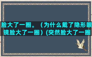 脸大了一圈。（为什么戴了隐形眼镜脸大了一圈）(突然脸大了一圈)