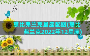 黛比弗兰克星座配图(黛比弗兰克2022年12星座)